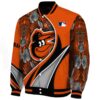 custom baltimore orioles floral print orange jacket best selling jacketwow