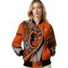 custom baltimore orioles floral print orange jacket latest model jacketwow
