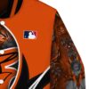 custom baltimore orioles floral print orange jacket premium grade jacketwow