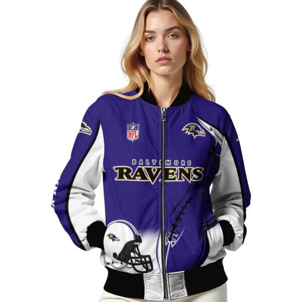 custom baltimore ravens flaming football purple white jacket latest model jacketwow