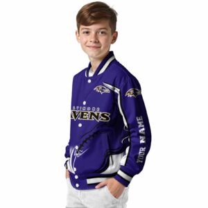 custom baltimore ravens flaming football purple white jacket trendy jacketwow