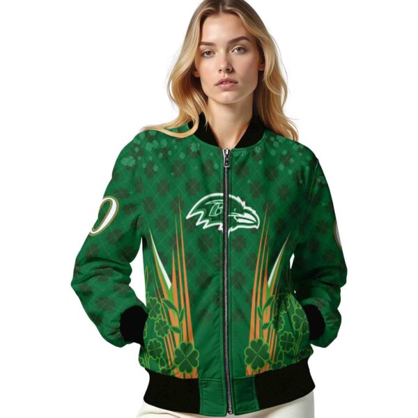 custom baltimore ravens shamrock pattern green jacket latest model jacketwow