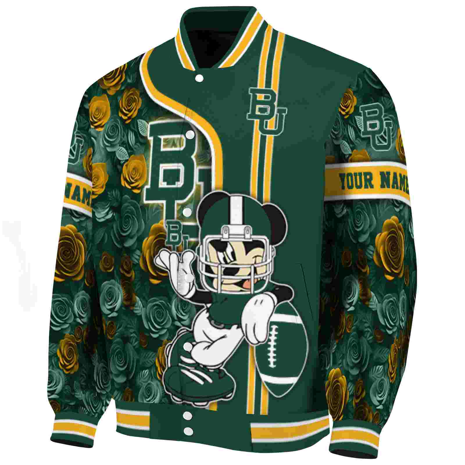 custom baylor bears rose mickey green jacket best selling jacketwow custom baylor bears rose mickey green jacket best selling jacketwow