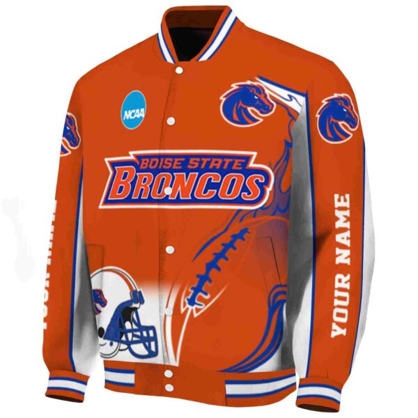 custom boise state broncos flaming football orange white jacket best selling jacketwow
