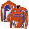 custom boise state broncos flaming football orange white jacket fashion forward jacketwow