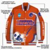 custom boise state broncos flaming football orange white jacket new arrival jacketwow