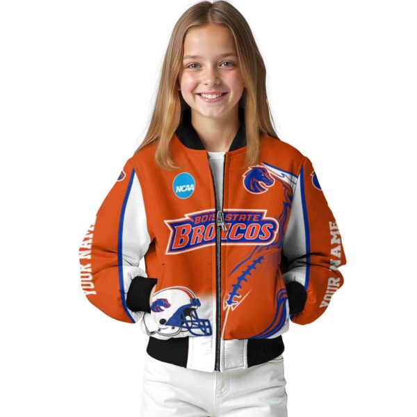 custom boise state broncos flaming football orange white jacket top rated jacketwow