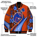 custom boise state broncos floral print orange jacket best selling jacketwow