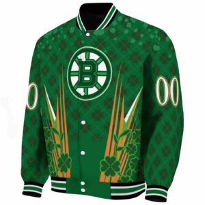 custom boston bruins shamrock pattern green jacket best selling jacketwow