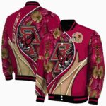 custom boston college eagles floral print maroon jacket best selling jacketwow