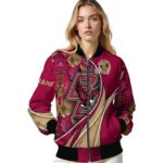 custom boston college eagles floral print maroon jacket best selling jacketwow