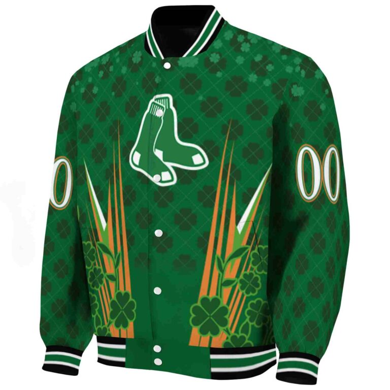 custom boston red sox shamrock pattern green jacket best selling jacketwow