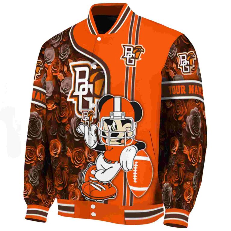 custom bowling green falcons rose mickey orange jacket best selling jacketwow