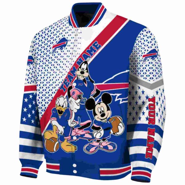 custom buffalo bills mickey donald goofy blue white jacket best selling jacketwow