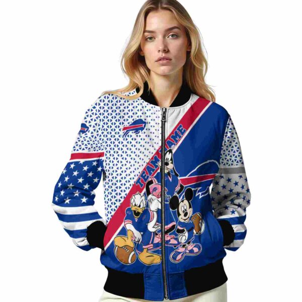 custom buffalo bills mickey donald goofy blue white jacket latest model jacketwow