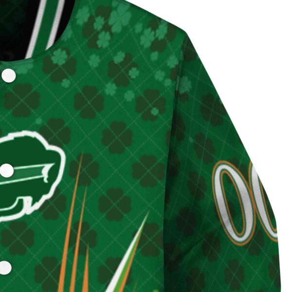 custom buffalo bills shamrock pattern green jacket premium grade jacketwow