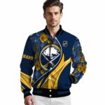 custom buffalo sabres floral print navy blue jacket best selling jacketwow