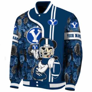 custom byu cougars rose mickey blue jacket best selling jacketwow