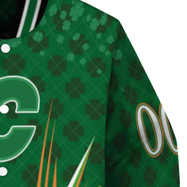 custom calgary flames shamrock pattern green jacket premium grade jacketwow