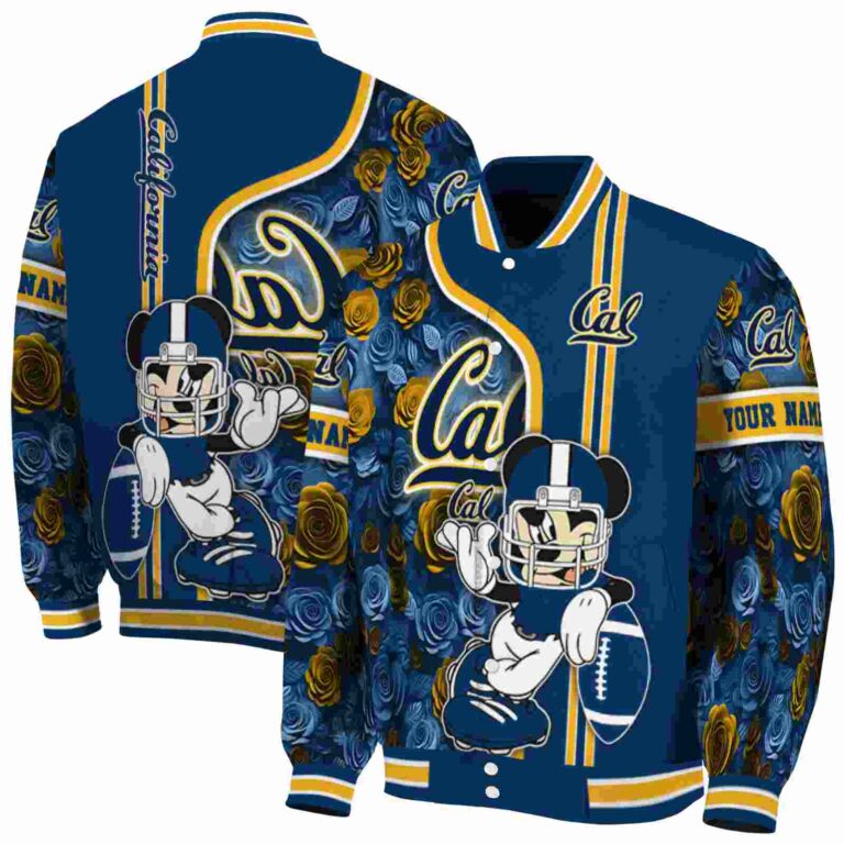 custom california golden bears rose mickey blue jacket fashion forward jacketwow