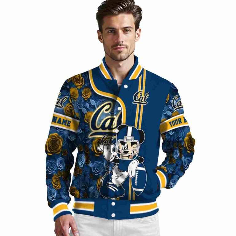 custom california golden bears rose mickey blue jacket high quality jacketwow