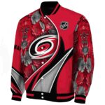 custom carolina hurricanes floral print red jacket best selling jacketwow