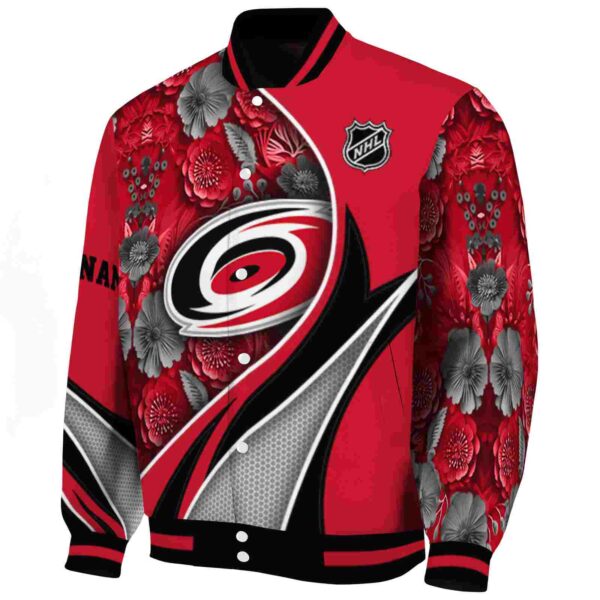 custom carolina hurricanes floral print red jacket best selling jacketwow