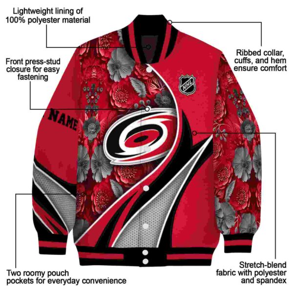 custom carolina hurricanes floral print red jacket new arrival jacketwow