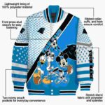 custom carolina panthers mickey donald goofy blue white jacket best selling jacketwow