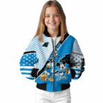 custom carolina panthers mickey donald goofy blue white jacket best selling jacketwow