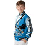 custom carolina panthers mickey donald goofy blue white jacket best selling jacketwow