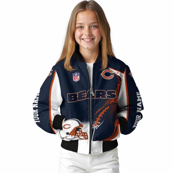 custom chicago bears flaming football blue white jacket top rated jacketwow