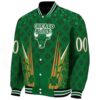 custom chicago bulls shamrock pattern green jacket best selling jacketwow