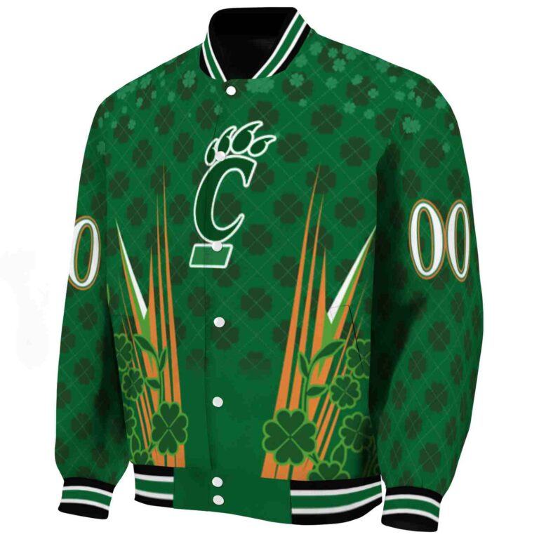 custom cincinnati bearcats shamrock pattern green jacket best selling jacketwow