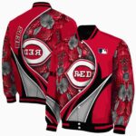 custom cincinnati reds floral print red jacket best selling jacketwow
