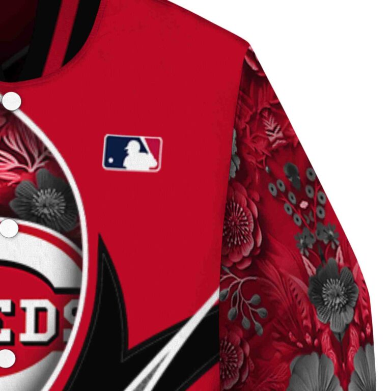 custom cincinnati reds floral print red jacket premium grade jacketwow