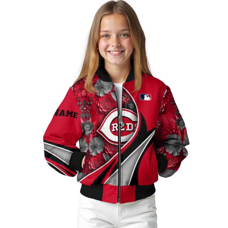 custom cincinnati reds floral print red jacket top rated jacketwow