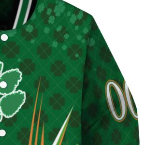 custom clemson tigers shamrock pattern green jacket premium grade jacketwow