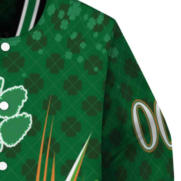 custom clemson tigers shamrock pattern green jacket premium grade jacketwow