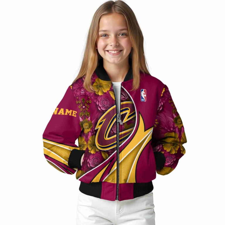custom cleveland cavaliers floral print wine jacket top rated jacketwow