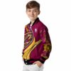 custom cleveland cavaliers floral print wine jacket trendy jacketwow