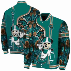 custom coastal carolina chanticleers rose mickey green jacket fashion forward jacketwow