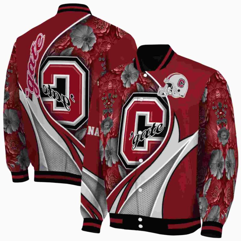 custom colgate raiders floral print maroon jacket fashion forward jacketwow