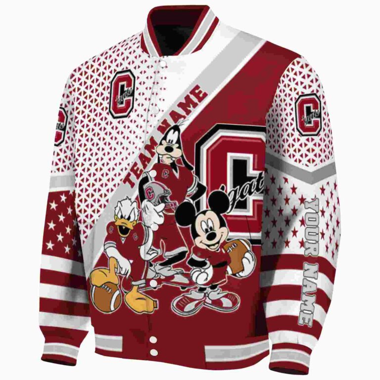 custom colgate raiders mickey donald goofy maroon white jacket best selling jacketwow