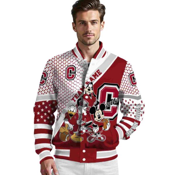 custom colgate raiders mickey donald goofy maroon white jacket high quality jacketwow