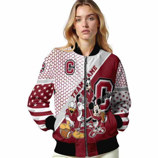 custom colgate raiders mickey donald goofy maroon white jacket latest model jacketwow