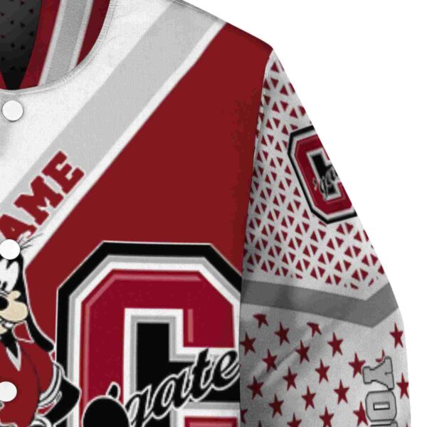 custom colgate raiders mickey donald goofy maroon white jacket premium grade jacketwow