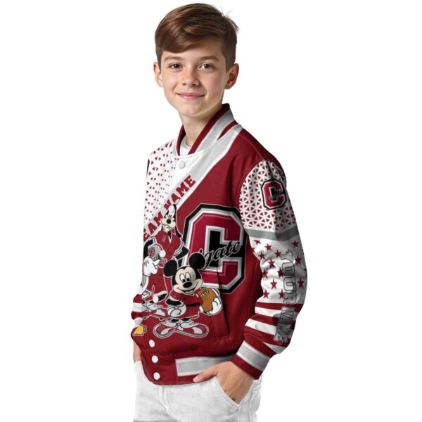 custom colgate raiders mickey donald goofy maroon white jacket trendy jacketwow