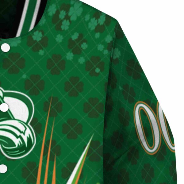 custom colorado avalanche shamrock pattern green jacket premium grade jacketwow