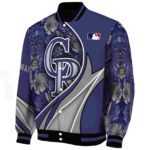 custom colorado rockies floral print blue jacket best selling jacketwow